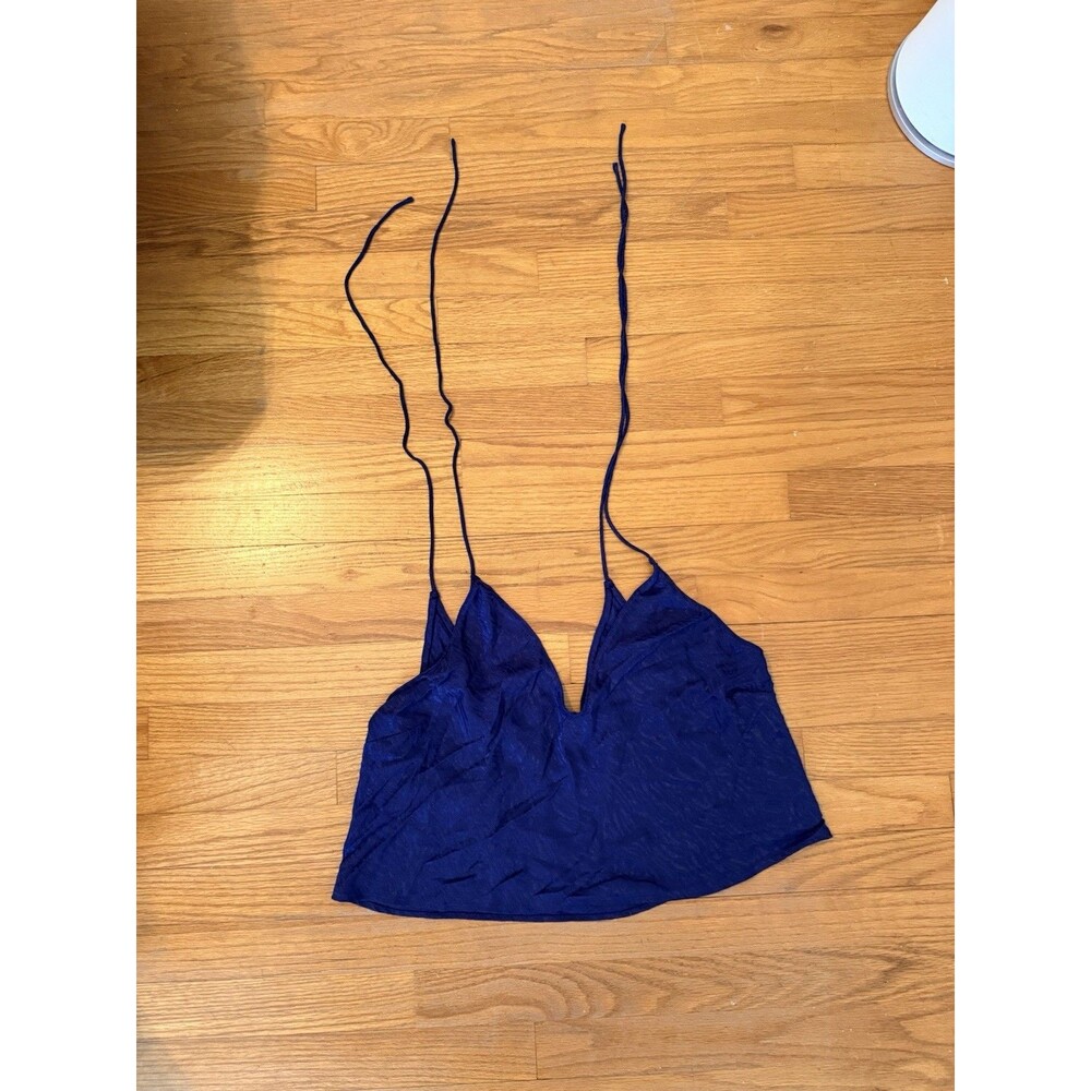 Victoria's Secret Blue Wireless Bralette Pullover Bra XL A Cup Adjustable